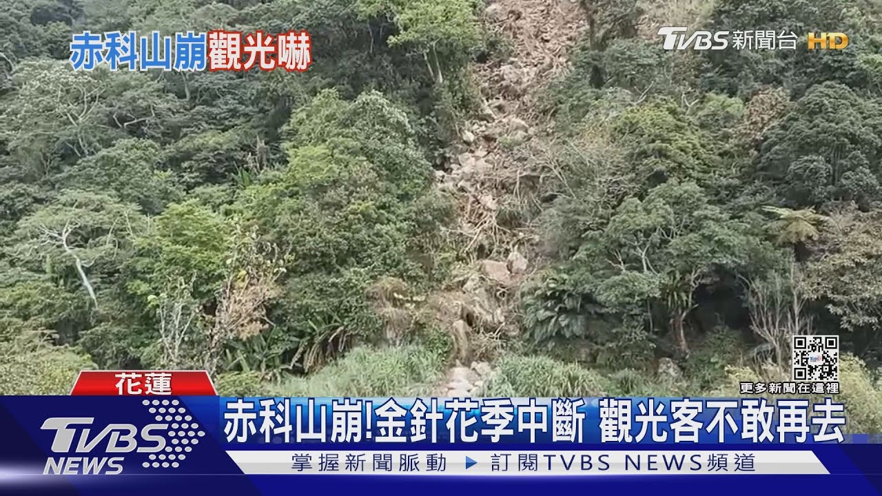 赤科山崩！金針花季中斷　觀光客不敢再去