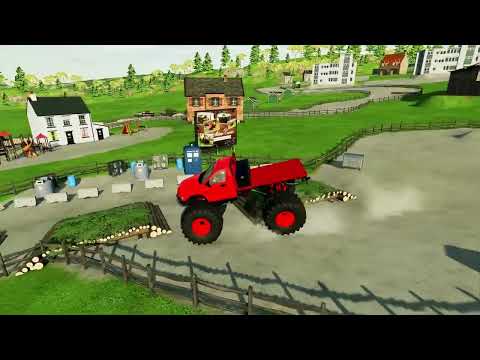 COLORED MONSTERS TRUCK DEATH RUN Farming Simulator 22