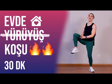 Evde Hızlı Tempo Yürüyüş 30dk. - Karın ve Kol Bölgesi Ağırlıklı