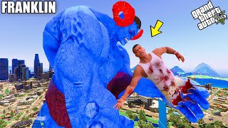 Franklin Bitten By Blue Hulk To Become 3 Headed Giant God Blue Hulk in GTA V !