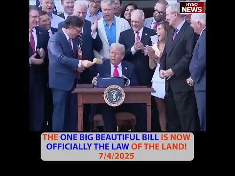 ONE BIG BEAUTIFUL BILL IS NOW OFFICIALLY LAW; NO TAX ON TIPS/OVERTIME/SS; B-2 Bomber & F-35s over WH