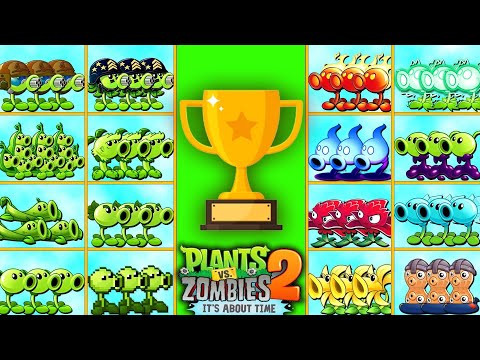 Tournament All Green PEA vs Color PEA - Who Will WIn? - PvZ 2 Plant vs Plant