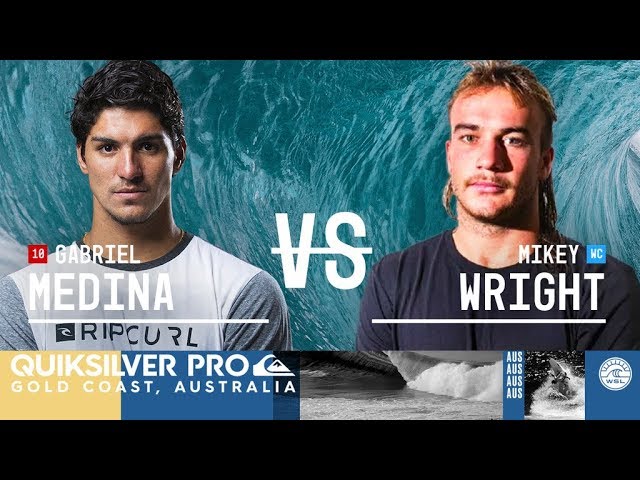 Gabriel Medina vs. Mikey Wright - Round Three, Heat 6 - Quiksilver Pro Gold Coast 2018