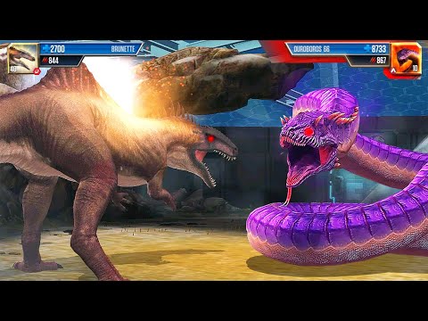 BRUNETTE VS OUROBOROS 66 - SNAKE BOSS | BOSS TOURNAMENT | Jurassic World The Game