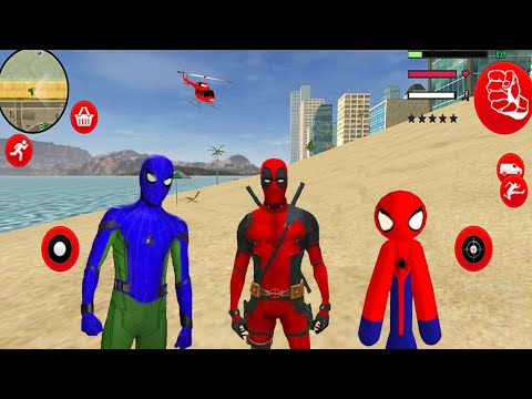 Superhero Spider Stickman Game - The Amazing Spider-Stickman Rope Hero #3 - Android Gameplay
