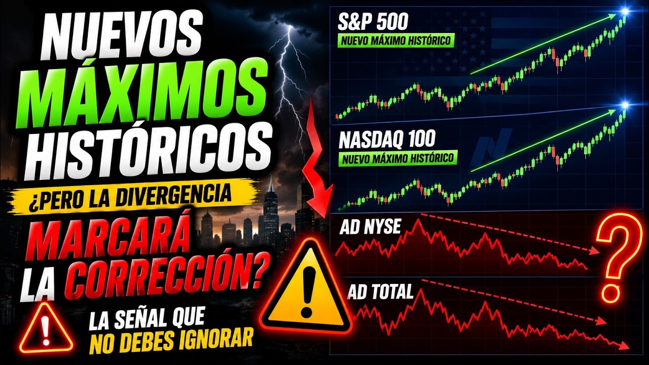 🚨 Divergencias bajistas en AD NYSE y AD TOTAL: ¿Techo del mercado?