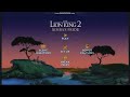 The Lion King II Simba S Pride Special Edition 2004 DVD Menu Walkthrough Disc 1
