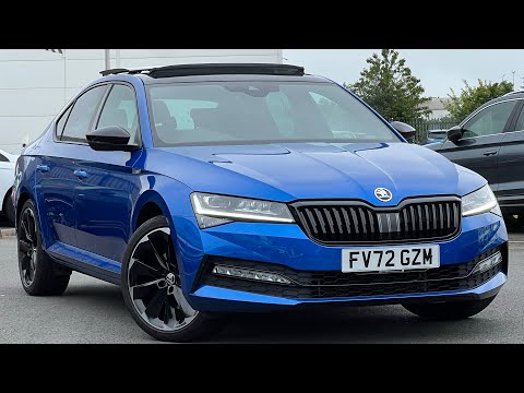 FV72GZM Skoda Superb 2.0TSI SportLine Plus DSG Race Blue Metallic