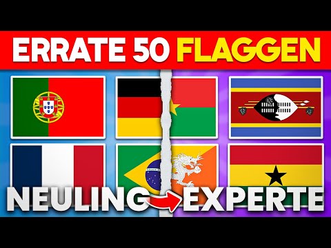 Kannst du alle 50 Flaggen erraten? 😳🚩 | Weltflaggen Quiz