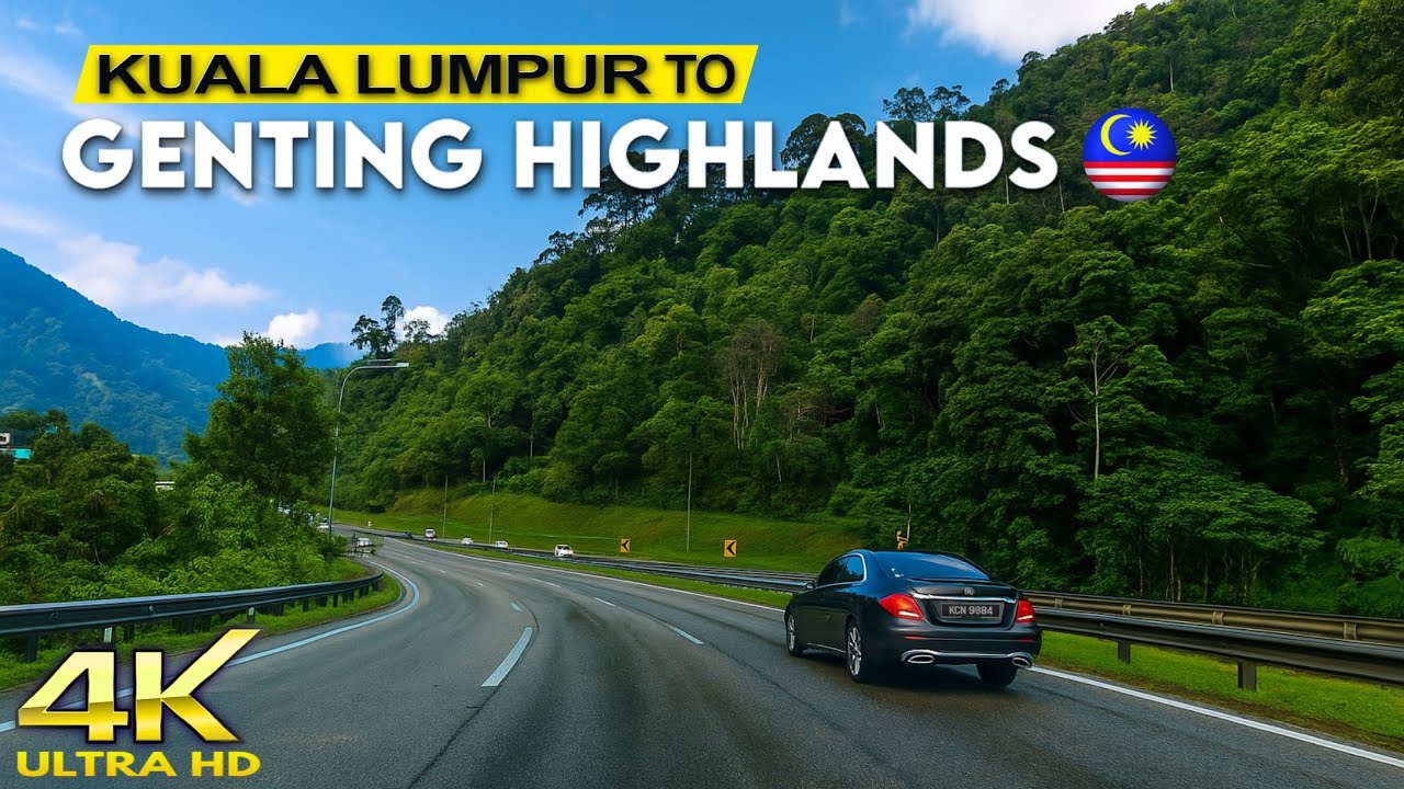 [4K] 🇲🇾 Scenic Malaysia Highlands Drive in the Rain 🌿🌧️ Kuala Lumpur to Genting Highlands, Pahang