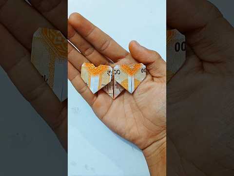 1💸 NOTE SE 2 DIL BANA DIYA 💖💖 || Sirf ₹1 Note Se Bana Double Dil!" #Shorts #trending