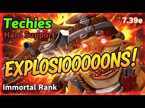 Techies classic combo with magnus! Immortal Ranked Match, 7.39e