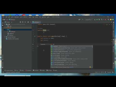 Creating Atm Machine Code Using Java