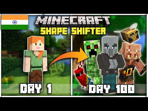 I Survived 100 Days as a Shapeshifter in Minecraft ! (Hindi Gameplay)