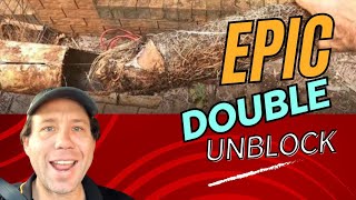 Blocked Drain 148  Satisfying & Epic Double Unblock, Massive Tree Roots & Repair