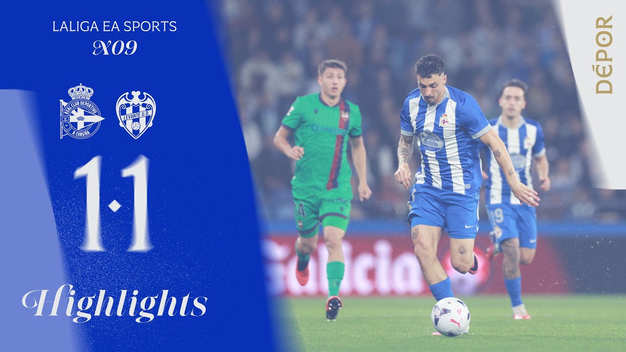 RC Deportivo La Coruña 1 - 1 Levante UD highlights