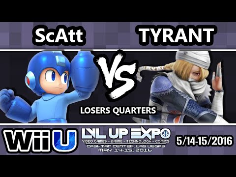 LVL Up Expo - ScAtt (Mega Man) Vs. Tyrant (Metaknight, Sheik) SSB4 Losers Quarters - Smash Wii U