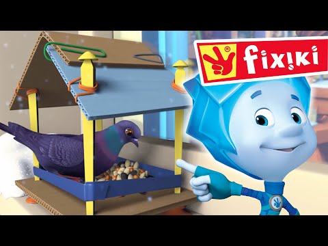 Desene cu fixiki - Învățăm cu Nolik să avem grijă de păsarele iarna 🐦