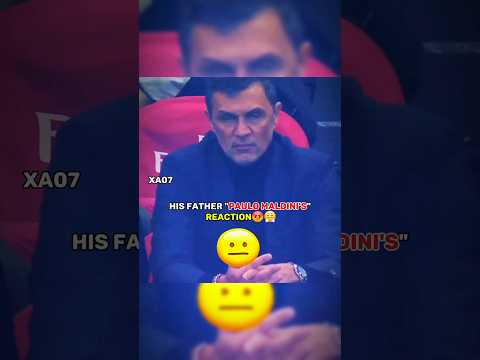 Maldini Reaction To His Son's Goal Against ac Milan 😅 #shorts #ronaldo #messi #shortsvideo