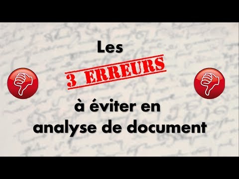 La méthodologie de l'analyse de document Histoire et Géographie