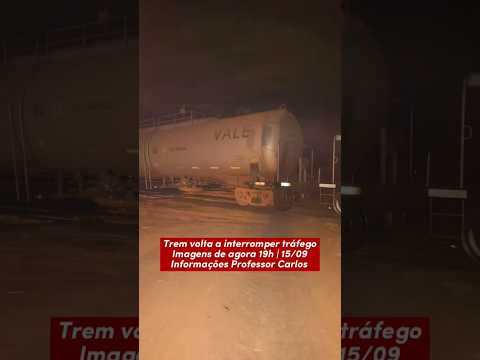 Trem da VLI volta a interromper tráfego na entrada da cidade de São Francisco do Brejão #desrespeito