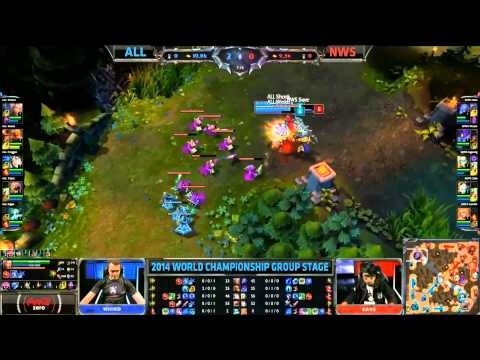 Alliance Shook Gank #3 - ALL vs NWS (S4 Worlds)