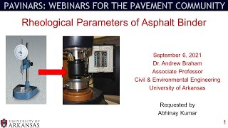 Pavinar: Rheological Parameters of Asphalt Binder