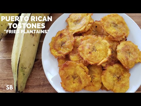 Puerto Rican Tostones "Fried Plantains" Recipe | Receta fácil de tostones