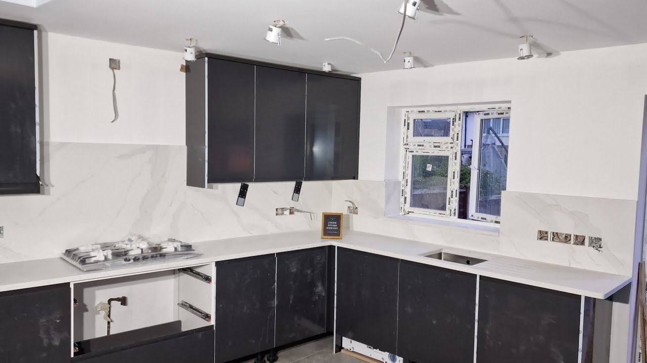 Calacatta Gold quartz finished worktop project video