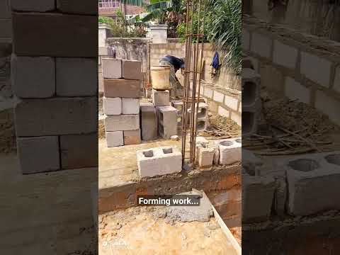forming and casting of d.p.c of our 5bedroom duplex....
