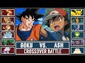 Son Goku Vs Ash Ketchum Pokémon Sun Moon Dragonball Pokémon Crossover