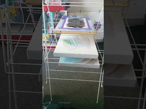 Art Hack🎨my cheap version of a Art drying rack is a clothes drying rack 😁👍 Inktober 🖊️