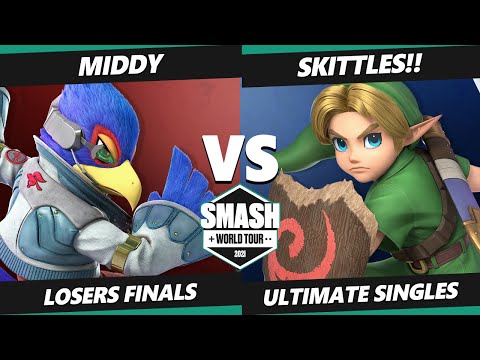 SWT NA Northwest Online Losers Finals - SKITTLES!! (Young Link, Kirby) Vs. Middy (Falco, G&W) SSBU