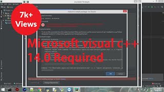 Microsoft visual c++ 14.0 required fixed error