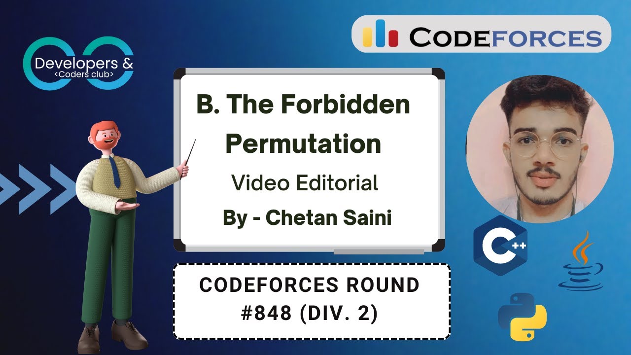 B. The Forbidden Permutation | Codeforces Round #848 (Div. 2) | Codeforces | DCC NIT-A