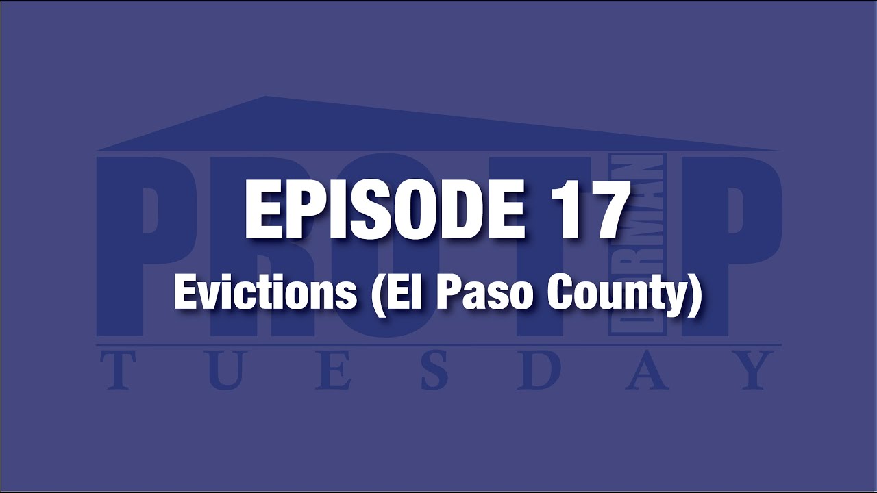 <![CDATA[Episode 17: Evictions (El Paso County)]]>
