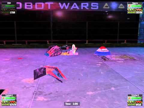 259 vs Swarm vs Typhoon 2 vs Tilly Ewe 3: Robot Wars Live Arena