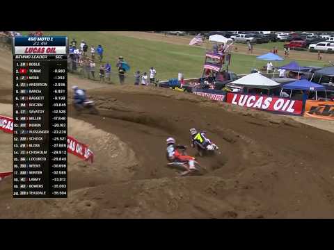 2019 RedBud National - 450 Moto 1 Eli Tomac and Cooper Webb