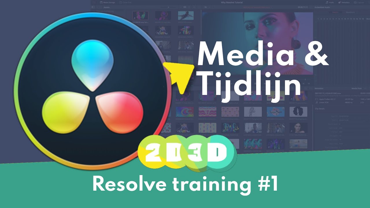 2D3D Resolve #1 Media en Tijdlijn - YouTube