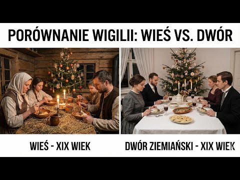 Polska WIGILIA w XIX wieku. JAK wyglądała NA WSI a jak we DWORZE? PORÓWNANIE