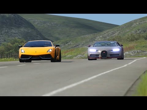 Bugatti Chiron vs Lamborghini Gallardo Superleggera