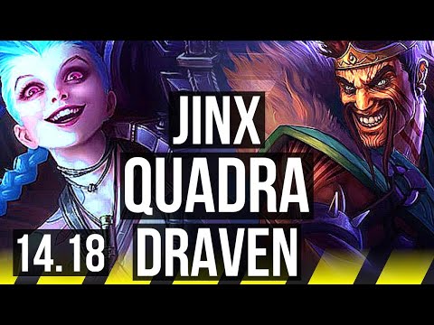 JINX & Blitzcrank vs DRAVEN & Milio (ADC) | 18/2/13, Quadra, Legendary | EUW Diamond | 14.18