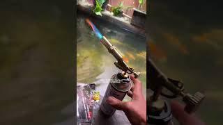 Kepala torch tembaga hingga 1300C, api stabil, pemantik piezo, praktis untuk las gas. #torch #kepal