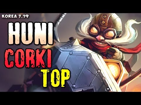 Huni (716 LP) Corki top (w SKT Bang & Blank) v Cho'gath matchup - Korea 7.19