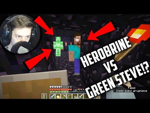 HEROBRINE VS GREEN STEVE!? - GREEN STEVE SEED - MINECRAFT 1.12.2 ITA