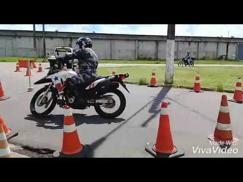 Pista de Maneabilidade no Curso de Moto Patrulhamento do BPOP/2019