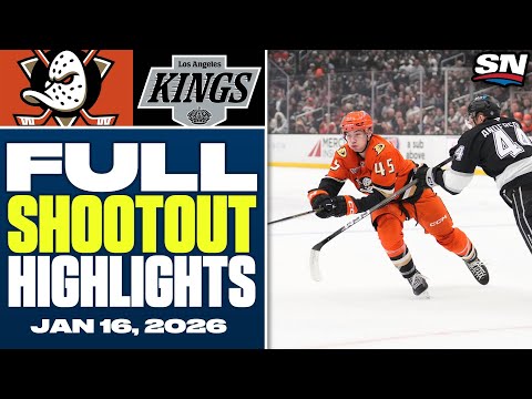 Anaheim Ducks vs. Los Angeles Kings | FULL Shootout Highlights - January 16, 2026