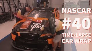 NASCAR #40 Sprint Cup car time-lapse of CRC KNOCK'ER LOOSE wrap