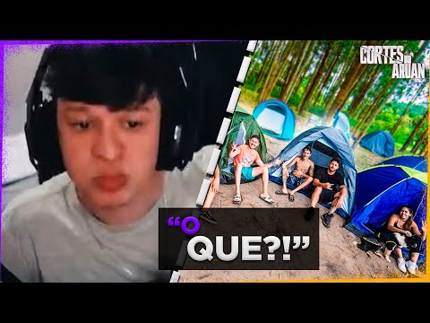 ARUAN REAGE A LEVEI MEUS AMIGOS PARA UM ACAMPAMENTO COMIGO! (RENATO GARCIA) - Cortes do Aruan