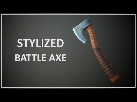 Maya & ZBrush & Substance Painter   Stylized Battle Axe